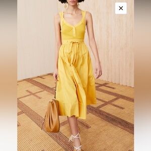 Ulla Johnson Lilith Midi Dress in Goldenrod